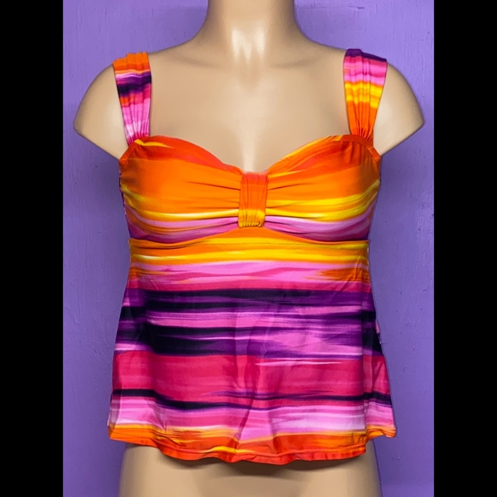 SLIMSHAPER Women's Tankini Top size 8
